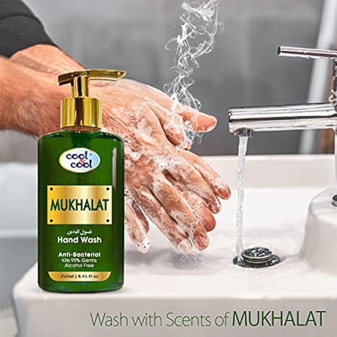 Cool & Cool ARABIC SERIES MUKHALAT HAND WASH -250ML - ANTIBACTERIAL, ALCOHOL-FREE, MOISTURIZING WITH VITAMIN E, 99% GERM-KILLING FORMULA - Image 4